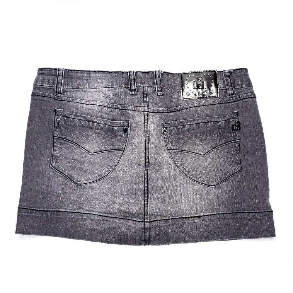 l.e.i. Vintage Haley Denim Mini Skirt - Picture 3 of 6